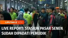 Untuk mengetahui pantauan arus mudik di Stasiun Senen, Jakarta Pusat, pagi ini kita akan segera bergabung dengan rekan Cirra Chaniago.