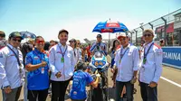 Rider Pertamina Mandalika SAG Team Bo Bendsneyder jelang balapan Moto2 Mandalika 2023 di Sirkuit Mandalika, Lombok hari Minggu (15/10/2023) lalu. (Dokumentasi Pertamina Mandalika SAG Team)