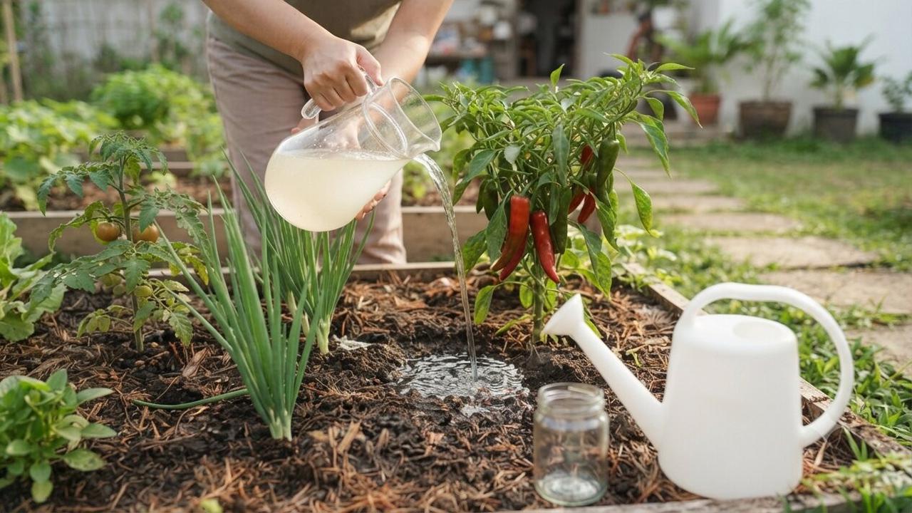 Cara Memanfaatkan Air Cucian Sayur untuk Kebun