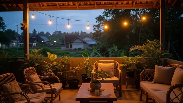 Pelengkap Teras Rumah Tropis di Kampung