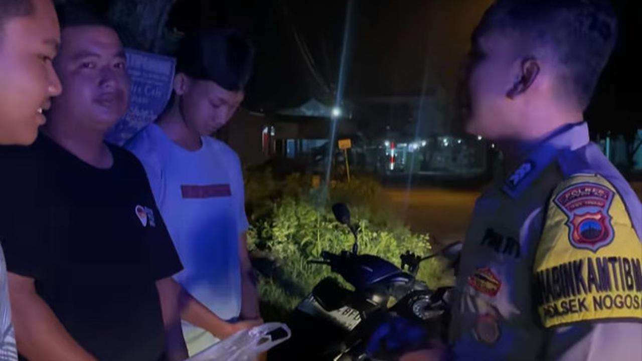 gerombolan pemuda kabur ada polisi