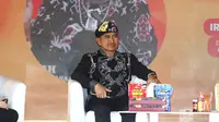 Wali Kota Tarakan Khairul saat Diskusi "UMKM: Jitu Membawa UMKM Daerah Mendunia" dalam acara Festival6, Lintas Generasi Tanpa Batas di The Dome, Senayan Park, Sabtu (8/7/2023).