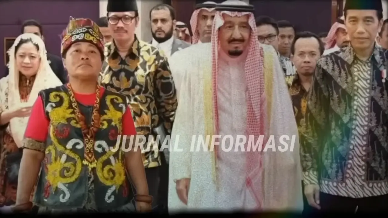 Foto editan Ida Dayak, Raja Salman, dan Presiden Joko Widodo.