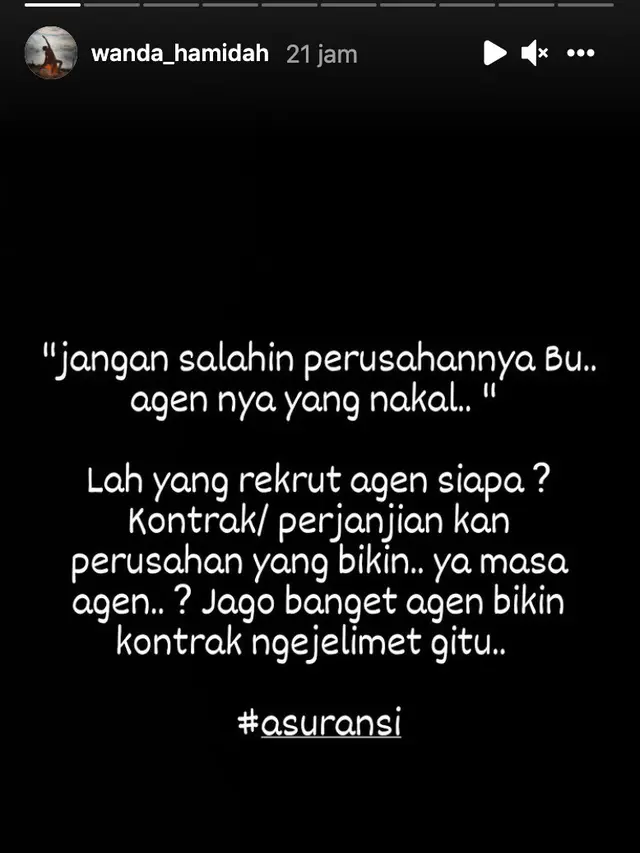 Unggahan Wanda Hamidah. (Foto: Instagram @wanda_hamidah)