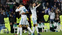 Sempat tertinggal, Real Madrid menang 2-2 atas Fuenlabrada di Stadion Santiago Bernabeu pada laga Copa del Rey, Selasa (28/11/2017). (AP Photo/Francisco Seco)