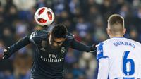 Aksi Casemiro saat Real Madrid kalah dari Leganes (AP Photo/Valentina Angela)