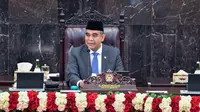 Ketua MPR RI Ahmad Muzani dalam Sidang Tahunan MPR RI 2025 yang berlangsung di Gedung Nusantara, Kompleks Parlemen, Senayan, Jakarta, Jumat (15/8/2025).