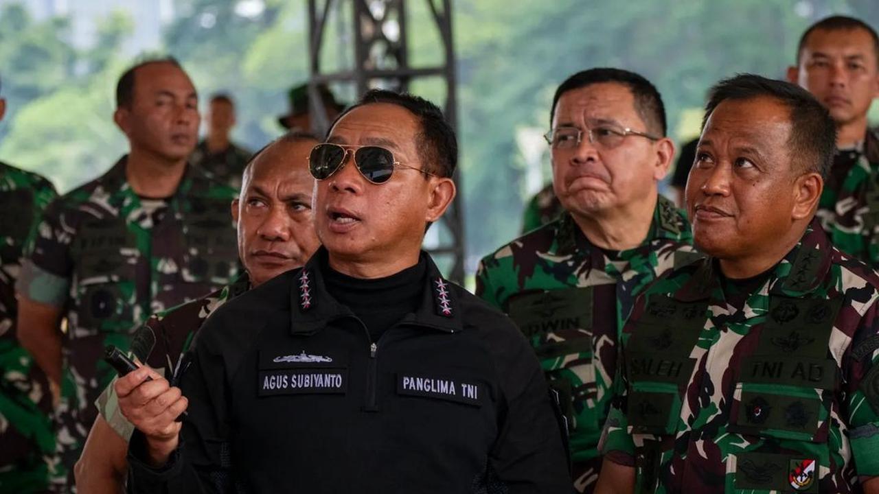 Momen Panglima TNI Cek Kesiapan Jelang HUT Ke-79 TNI
