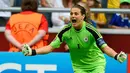 Nadine Angerer menjadi satu-satunya kiper yang pernah terpilih sebagai Pesepakbola Wanita Terbaik Dunia FIFA. Angerer mempersembahkan dua gelar juara Piala Dunia Wanita dan lima gelar juara Piala Eropa Wanita untuk Timnas Jerman. (AFP/Jonathan Nackstrand)