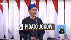 Presiden Joko Widodo atau Jokowi sampaikan pidato di Sidang tahunan MPR bersama DPR dan DPD RI di Kompleks Parlemen Jakarta, Senin (16/8/2021) pagi.