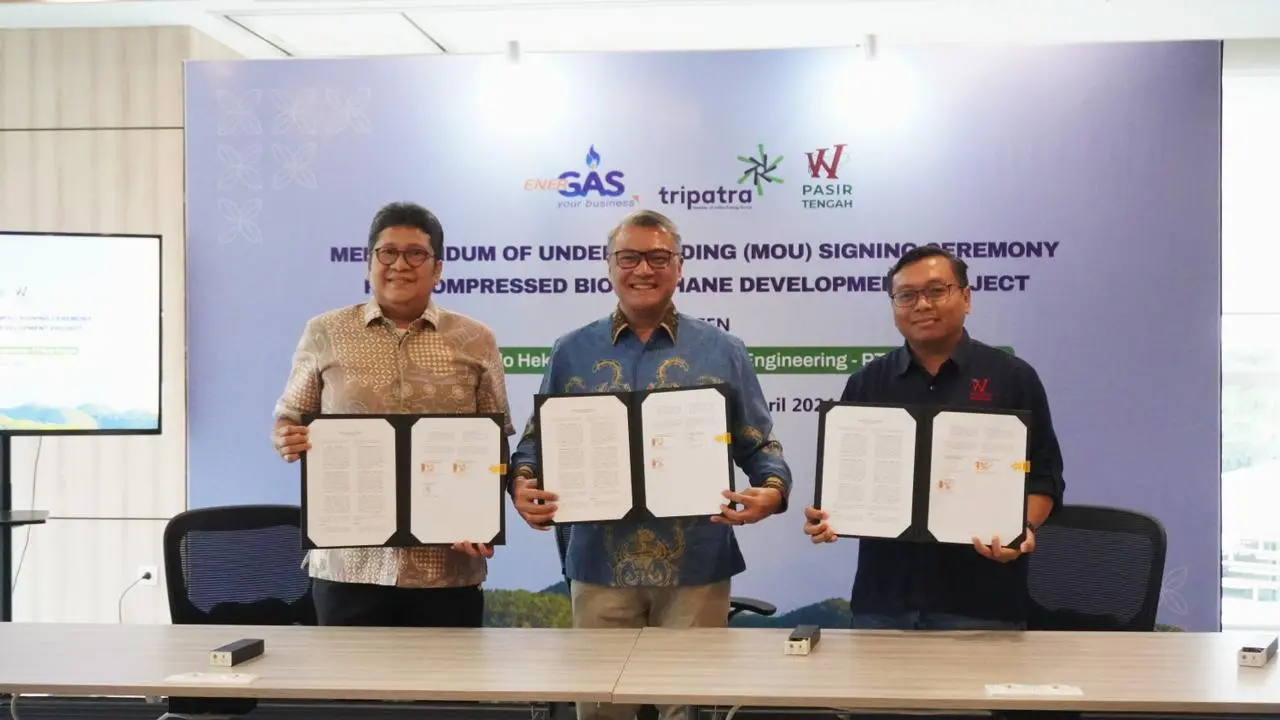 Kerja sama pengembangan Compressed Bio Methane. (Dok Triparta)