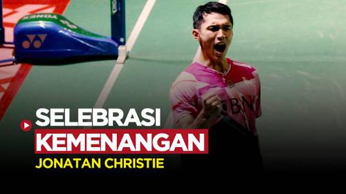 VIDEO: Selebrasi Kemenangan Jonatan Christie Setelah Berhasil Melaju ke Final Indonesia Masters 2023