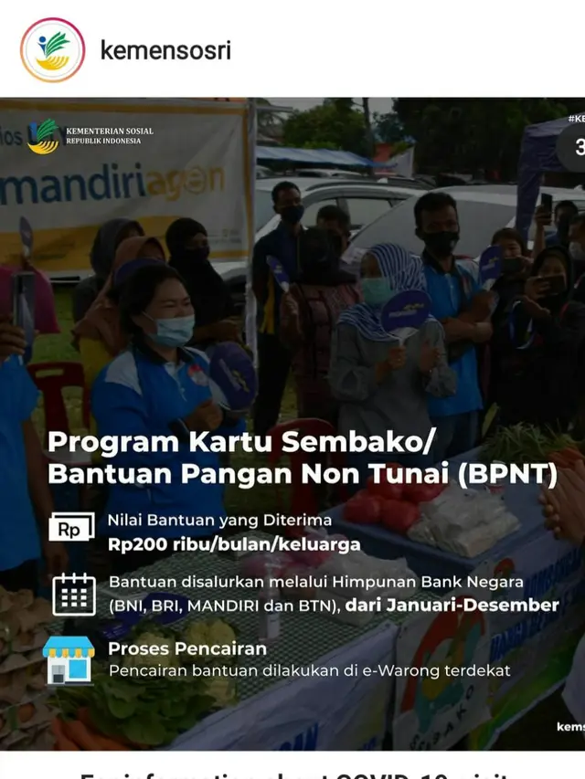 Bansos. Kemensos