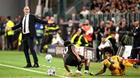 Laga Juventus vs Borussia Dortmund di Liga Champions 2025/2026, Rabu (17/9/2025). (La Presse via AP Photo/Marco Alpozzi)