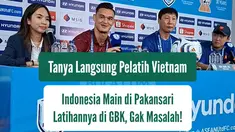 Tanya langsung pelatih Vietnam, Kim Sang-sik, Apa komentarnya tentang skuat Timnas Indonesia yang berbeda di FIFA Matchday dan Piala AFF? Lalu, Timnas Indonesia latihan di GBK tapi main di Pakansari. Enggak masalah?