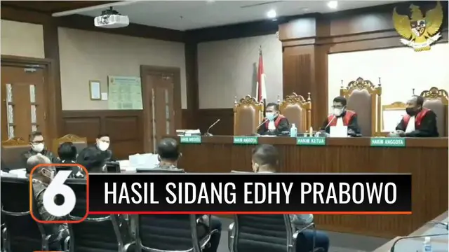 Mantan Menteri Kelautan dan Perikanan Edhy Prabowo, dituntut 5 tahun penjara dan denda Rp 400 juta. Edhy Prabowo dinilai jaksa terbukti menerima suap Rp 25,7 miliar dari perusahaan yang mendapat izin ekspor benih lobster atau benur.