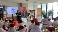 Peresmian Australian Reading Corner atau Pojok Baca oleh Kedutaan Besar Australia di Perpustakaan Taman Ismail Marzuki, Senin (15/8/2022).