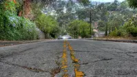 Baxter Street, jalanan curam di Los Angeles yang dikeluhkan karena terlalu curam untuk dilalui oleh sebagian pengguna Waze (Foto: Gizmodo)