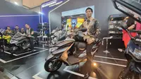 Suzuki Burgman Street 125 EX Mengaspal di IMOS+ 2023 (Arief A/Liputan6.com)