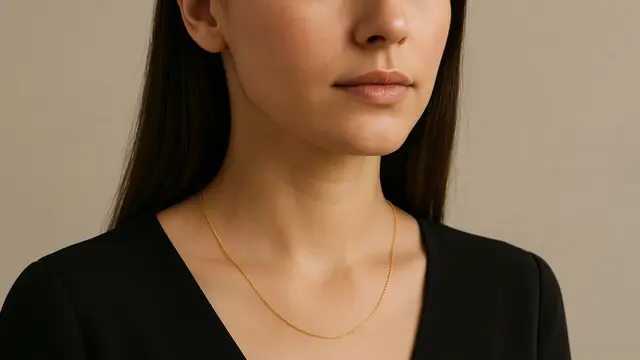 Model Kalung Emas Kecil Tipis Cantik 2025/Ilustrasi gambar oleh AI