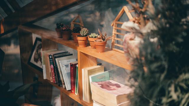 Ilustrasi rak buku