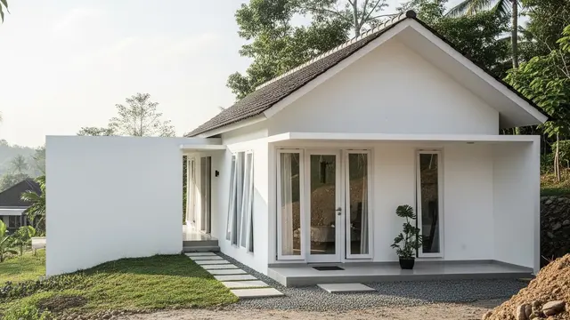Rumah Minimalis Cat Putih yang Tampak Bersih dan Jadi Tren di 2026 Model Teknologi Pasif