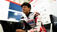 Veda Ega Pratama pada tes pramusim Moto3 2026 di Sirkuit Jerez. (Honda Team Asia)