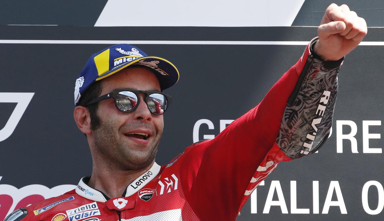 6. Danilo Petrucci (Ducati) - US$3 juta atau Rp43,6 miliar per tahun. (AP/Antonio Calanni)