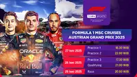 Jadwal Streaming Formula 1 Msc Cruises Austrian Grand Prix 2025 Round 11 di Vidio