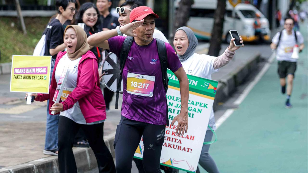 FOTO: Serunya Run for Good Journalism 2025 Bareng Menkeu Purbaya