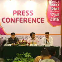Konferensi Pers Jakarta Fair Kemayoran 2016 oleh Prajna Murdaya selaku managing director PT. Jakarta International dan direktur marketing PT. Jakarta International Expo, Ralph Scheunemann, Senin (6/6). (Istimewa)