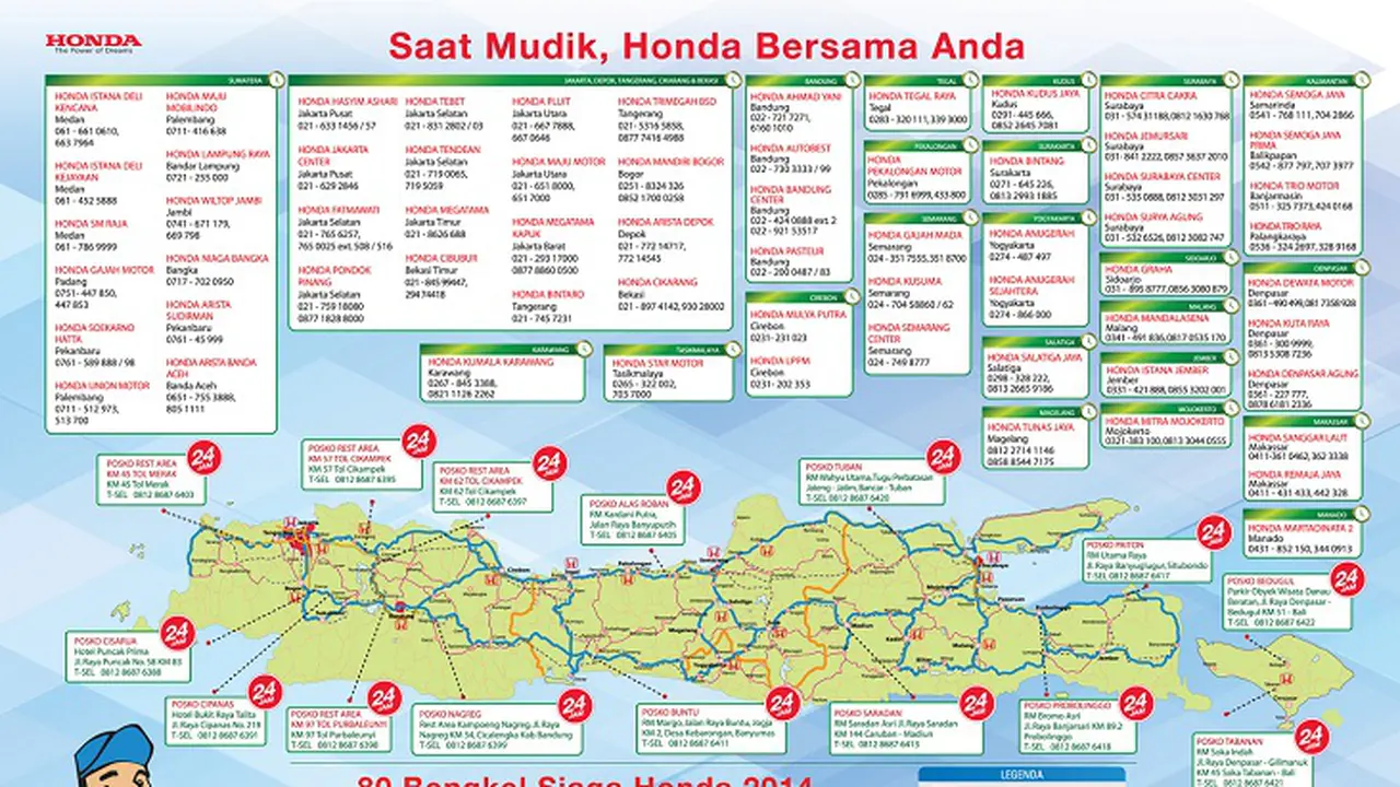 Siaga Mudik, Honda Tambah Jaringan Bengkel Mobil dan Posko Siaga