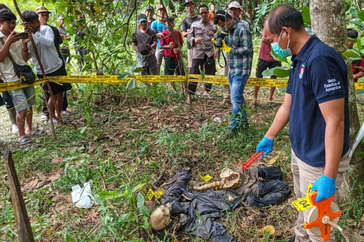 Penemuan kerangka manusia viral di media sosial dan menggegerkan warga Lampung