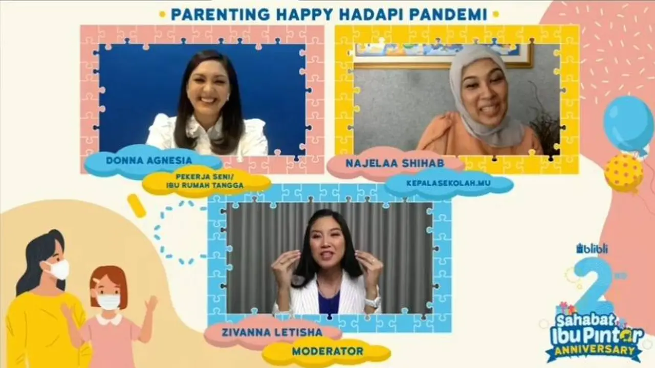 Donna Agnesia & Najeela Shihab Bagi Tips Bimbing Aktivitas Belajar Anak