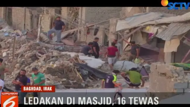 Masjid di Baghdad Meledak, 16 Orang Tewas
