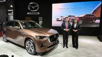 The All-New Mazda CX-80 menjadi bintang utama Booth Mazda di IIMS 2025. (Liputan6.com/Septian Pamungkas)