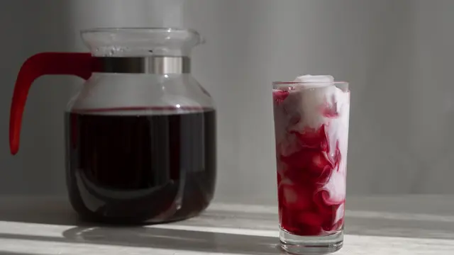 resep es rosella susu