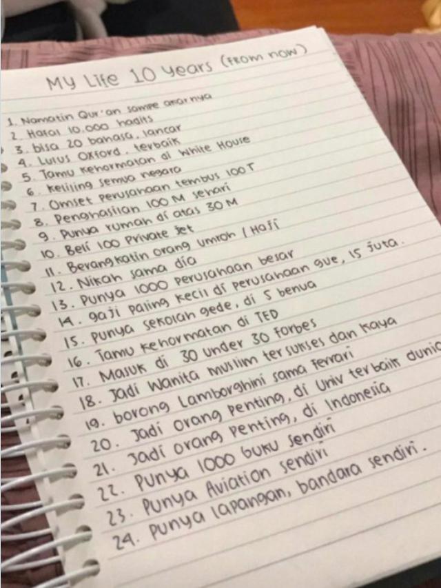 Wishlist Wirda Mansur yang viral