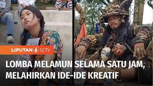 VIDEO: Lomba Melamun Selama Satu Jam di Tasikmalaya, Peserta Pakai Kostum Unik!