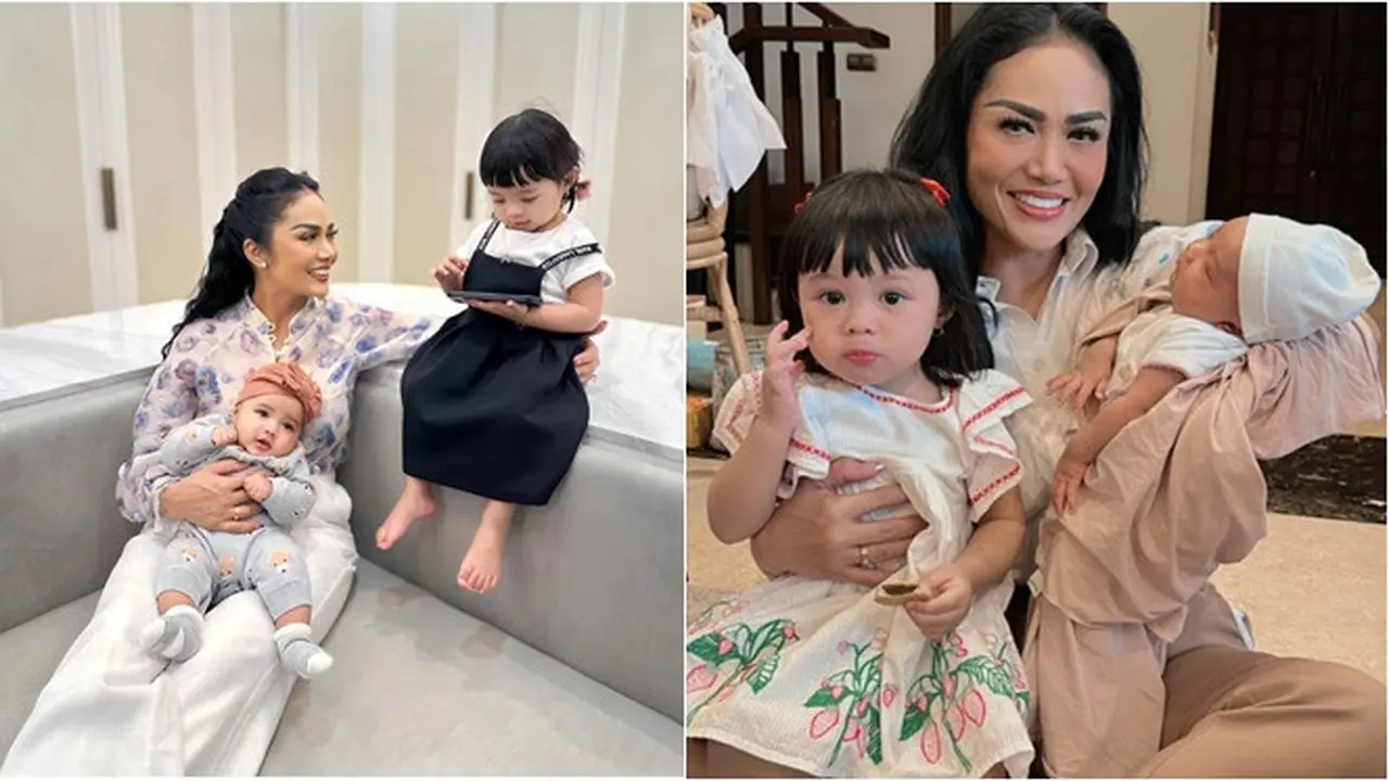 6 Potret Krisdayanti saat Main Bareng Dua Cucu, Ameena dan Azura Bikin Gemas