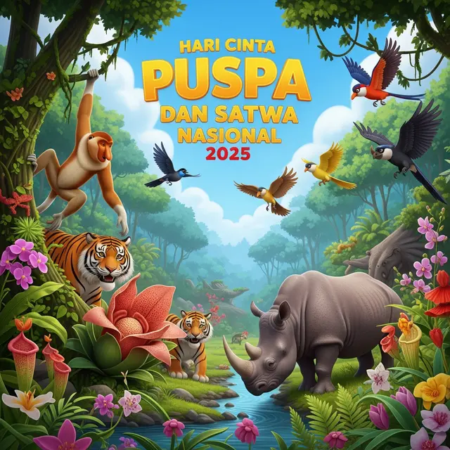 Hari Cinta Puspa dan Satwa Nasional 2025