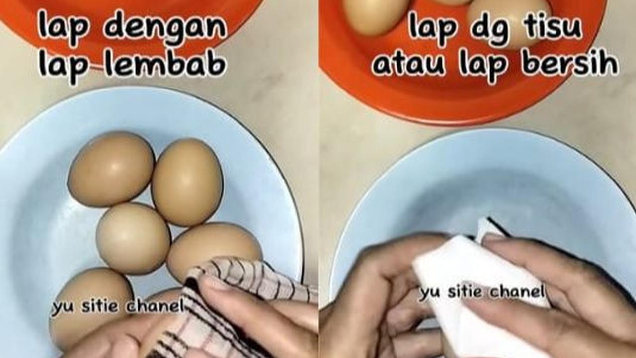 <b>Bersihkan Telur</b>