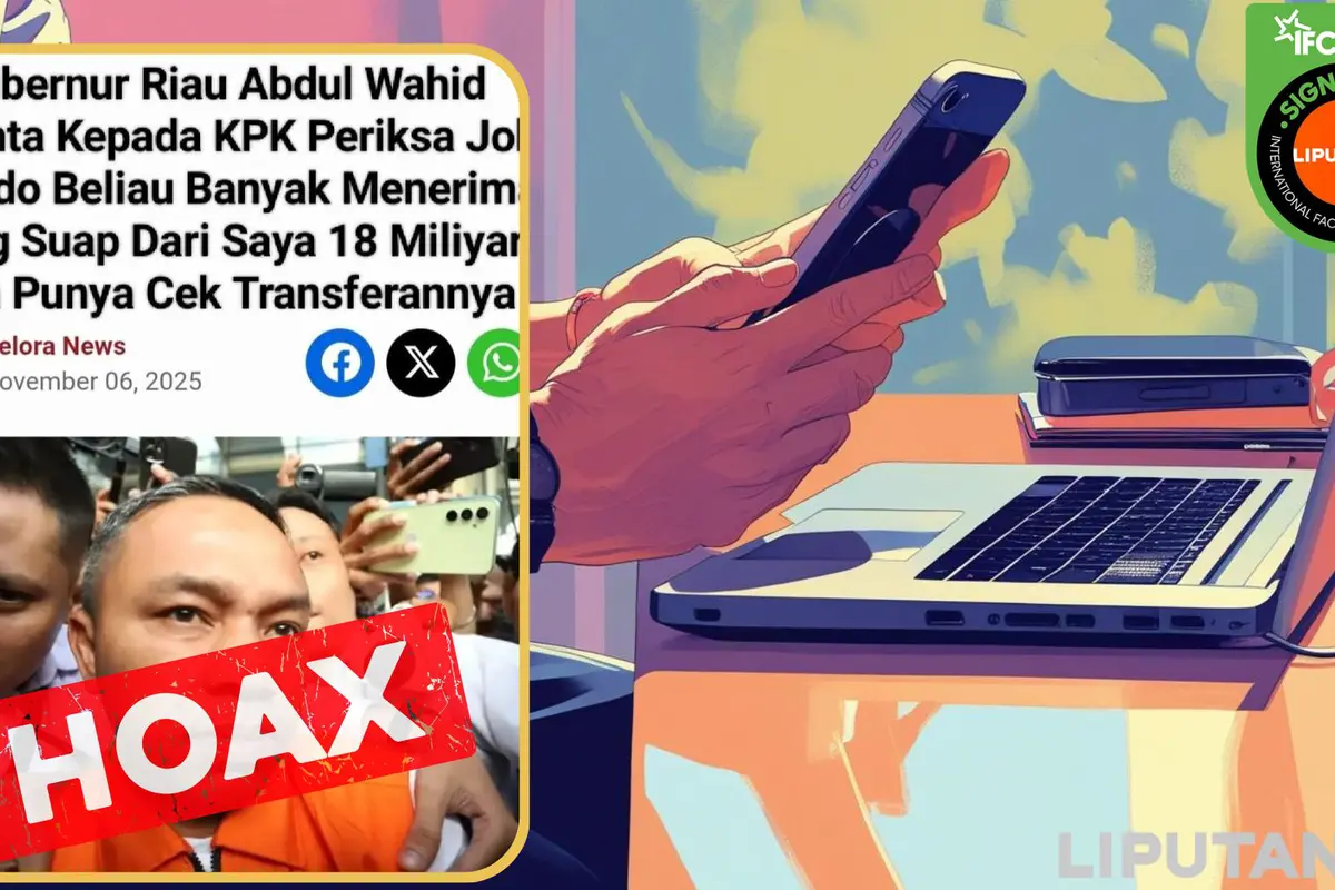 Cek fakta artikel Gubernur Riau Abdul Wahid minta KPK periksa Jokowi