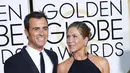Pasangan selebritis Hollywood ini melangsungkan pernikahannya secara diam-diam di rumah Jennifer Aniston di Bel Air, Los Angeles, Amerika Serikat (5/8/2015). (Bintang/EPA)