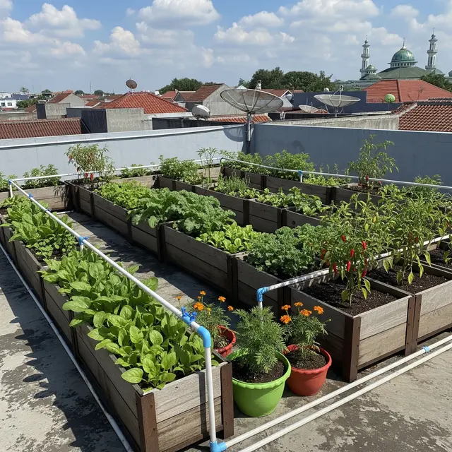 Ide Atap Dak untuk Urban Farming Sayur di Rumah Kecil