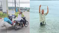 Perjuangan Kakek Naik Motor 6 Hari Demi Lihat Laut untuk Pertama Kalinya Ini Buat Haru (sumber: World of Buzz)