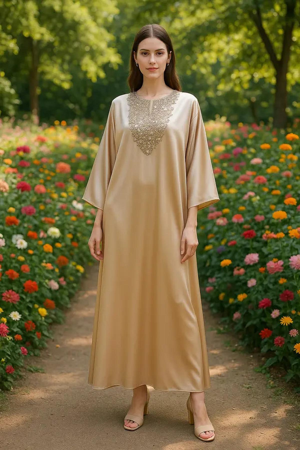 10 Gamis Kaftan Simple Mewah Terbaru 2025 untuk Tampil Anggun di Setiap Acara