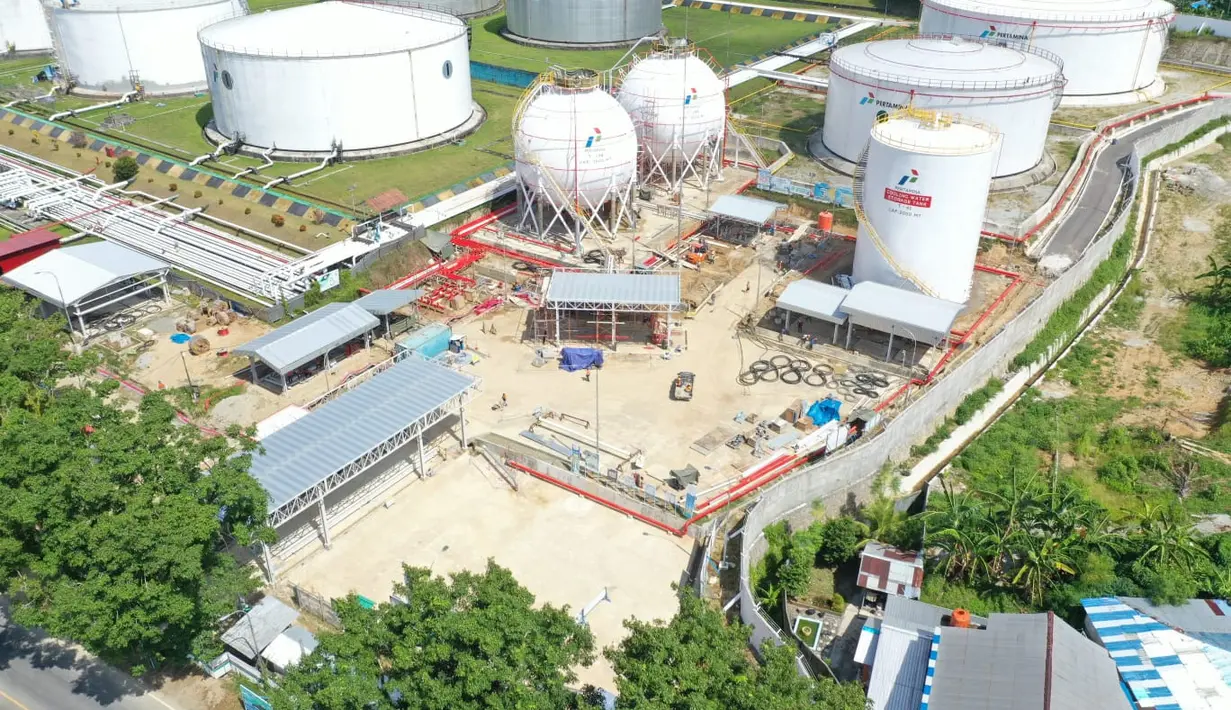 Nilai TKDN pembangunan infrastruktur dermaga dan tanki LPG di Wayame Ambon, diprognosakan sebesar 45,75%