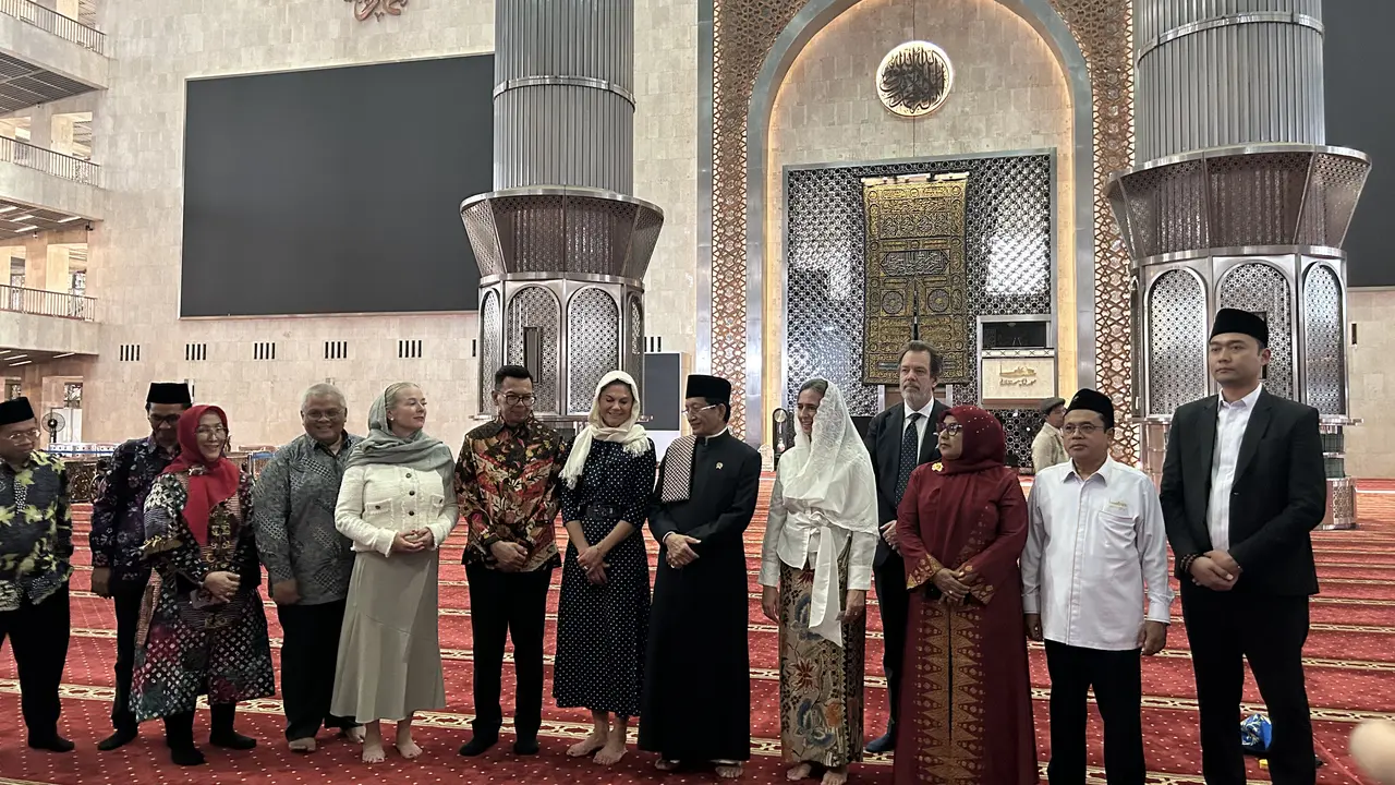 Kunjungan Duta Kehormatan UNDP Putri Mahkota Victoria dari Swedia di Masjid Istiqlal Jumat (4/9/2026) (Dok: Liputan6/Nasywa Fakhirah)