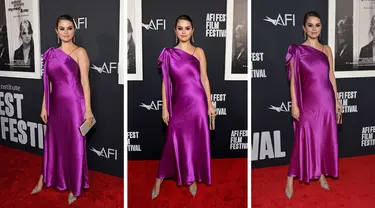 Foto kolase Selena Gomez saat menghadiri pemutaran film "Selena Gomez: My Mind And Me" selama malam pembukaan AFI Fest 2022 di TCL Chinese Theatre di Hollywood, California pada 02 November 2022 . (AFP Photo)